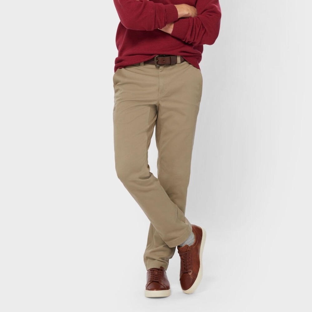 Duluth Trading Co Ballroom Khaki Slim Fit Pants Mens 40x32 Brown New With Tags